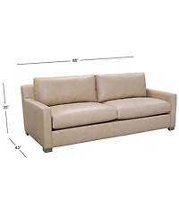 Stacia 87" Leather Upholstery Sofa