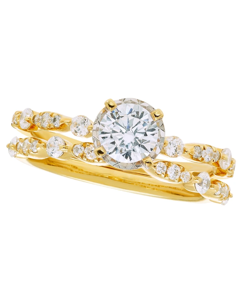 Macy's Diamond Bridal Set Ring (1 ct. t.w.) in 14k Yellow Gold