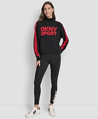 Dkny Women's Long-Sleeve Jacquard Logo Sweater