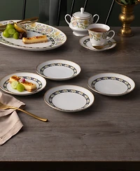 Noritake Tusker Garden Bread and Butter Appetizer Plates, Set of 4