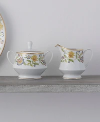 Noritake Tusker Garden 2-Pc. Sugar Bowl and Creamer Set