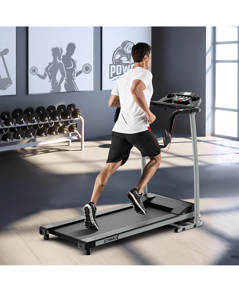 Sugift Folding Treadmill with 12 Preset Programs and Lcd Display-Black