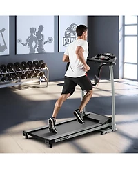 Sugift Folding Treadmill with 12 Preset Programs and Lcd Display-Black