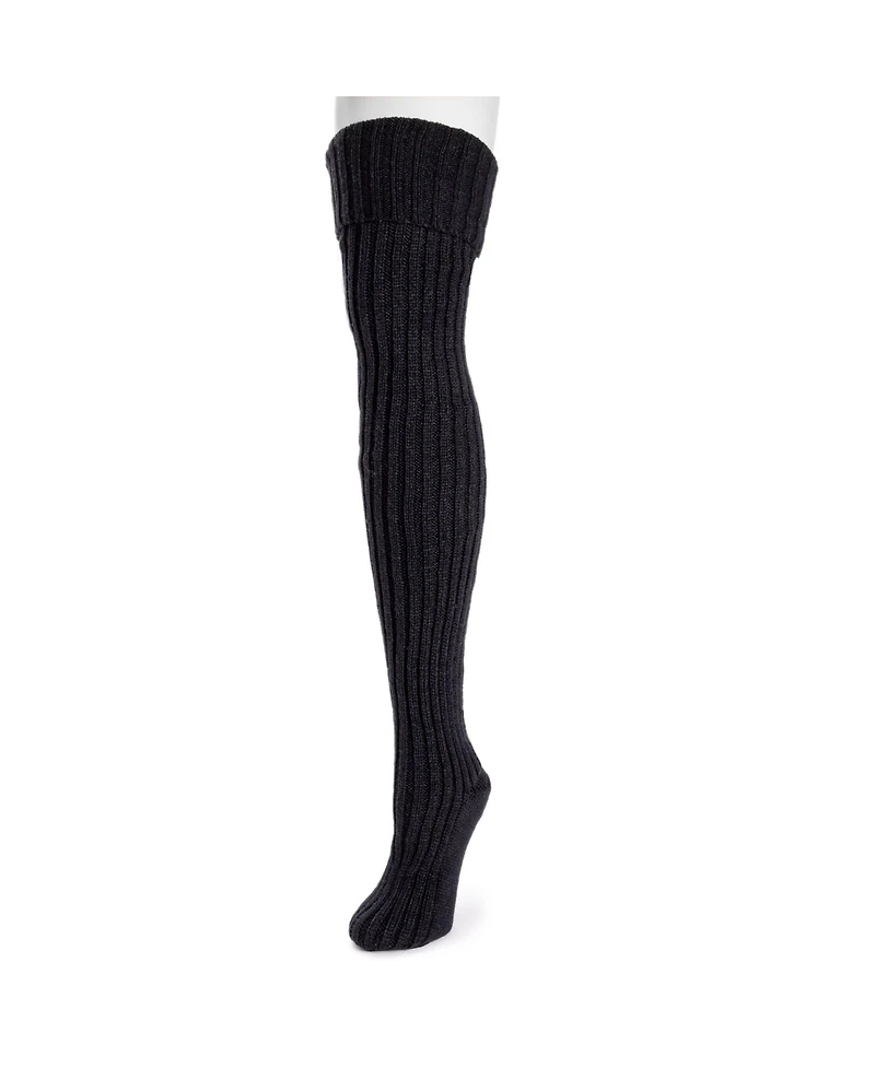 Muk Luks Women's Chunky Ribbed Over the Knee Socks