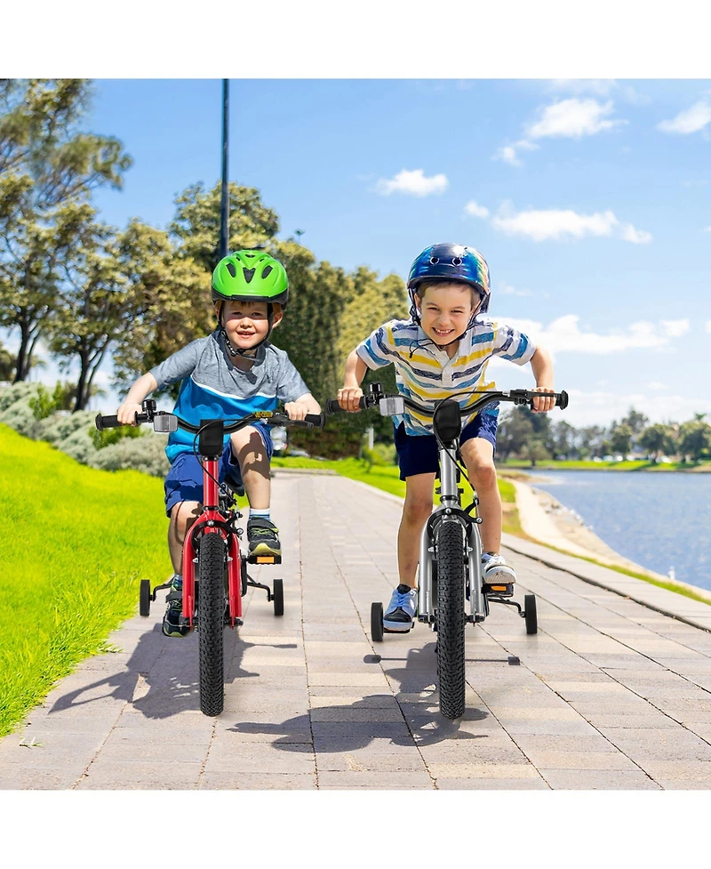 Sugift 16-Inch Kids Bike Bicycle for Boys Girls 4-7 Adjustable with High Carbon Steel Frame