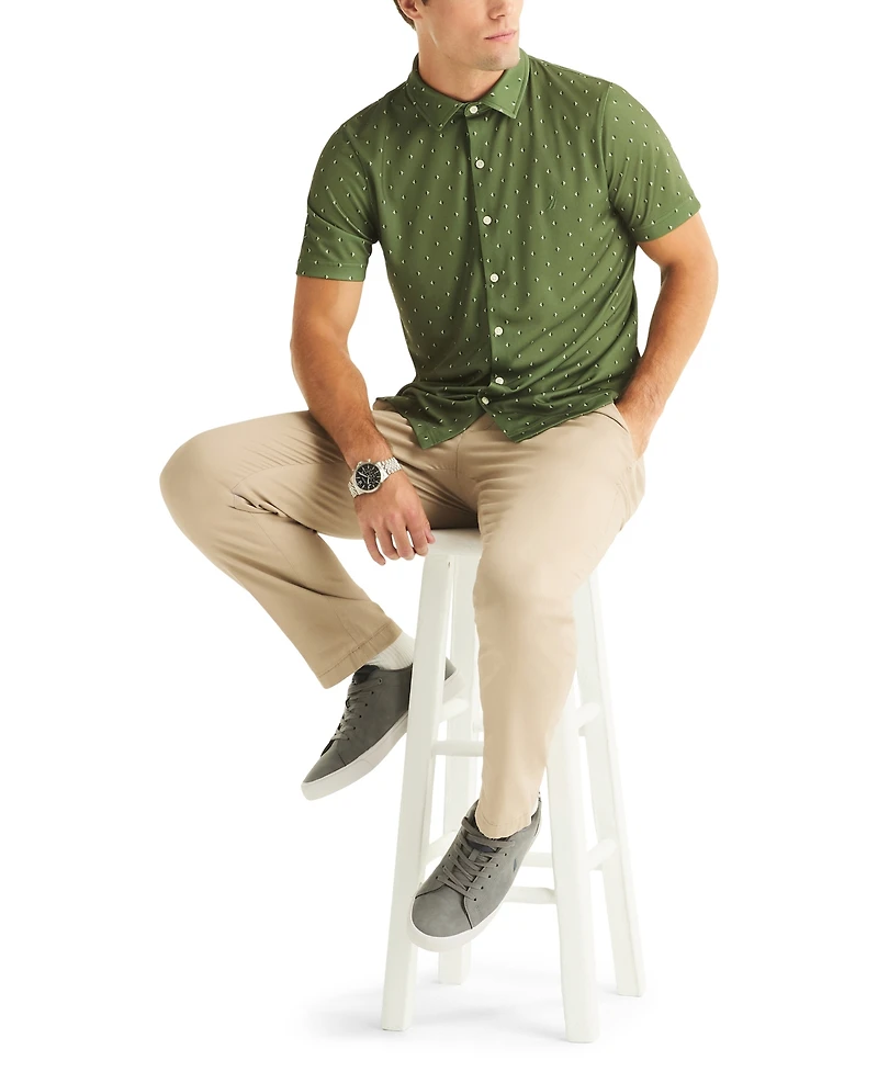 Nautica Men's Printed Short Sleeve Shirt