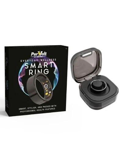 Pursonic Everyday Wellness Smart Ring X2013 Sleek Health Sleep Tracker With Magnetic Charging Base