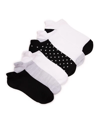 Muk Luks Women's 6 Pack Sporty Ankle Sock