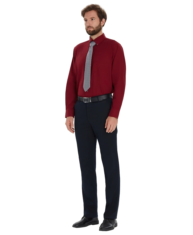 Club Room Men's Pinpoint Button Front Solid Dress Shirt, Macy's Exclusive