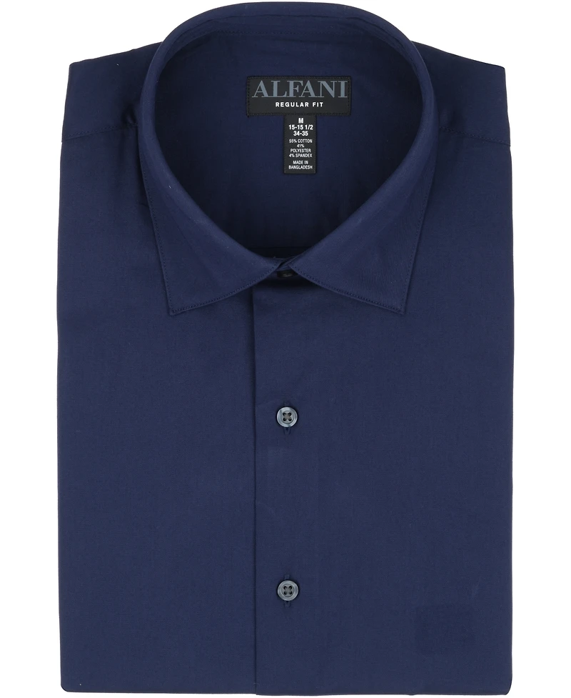 Alfani Men's Solid Regular-Fit Dress Shirt, Macy's Exclusive