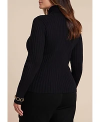 Eloquii Women's High Collar Sweater