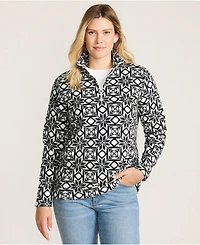 Lands' End Women's Tall Anyweather Fleece Quarter Zip Pullover Coat