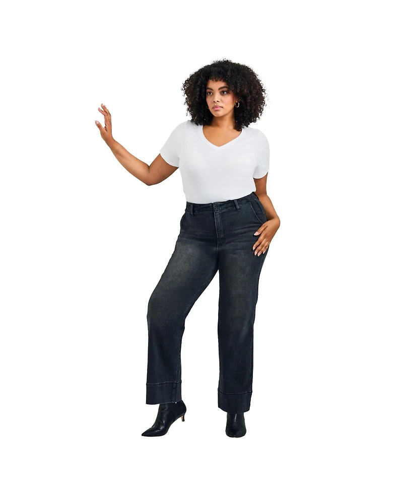 Avenue Women's Kira Wide Leg Jeans