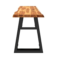 Bench with Live Edge 55.1" Solid Wood Acacia