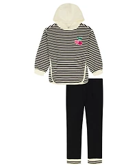Kids Headquarters Girls Toddler 2T-4T Long-Sleeve Hoodie and Pants, 2-Piece Set
