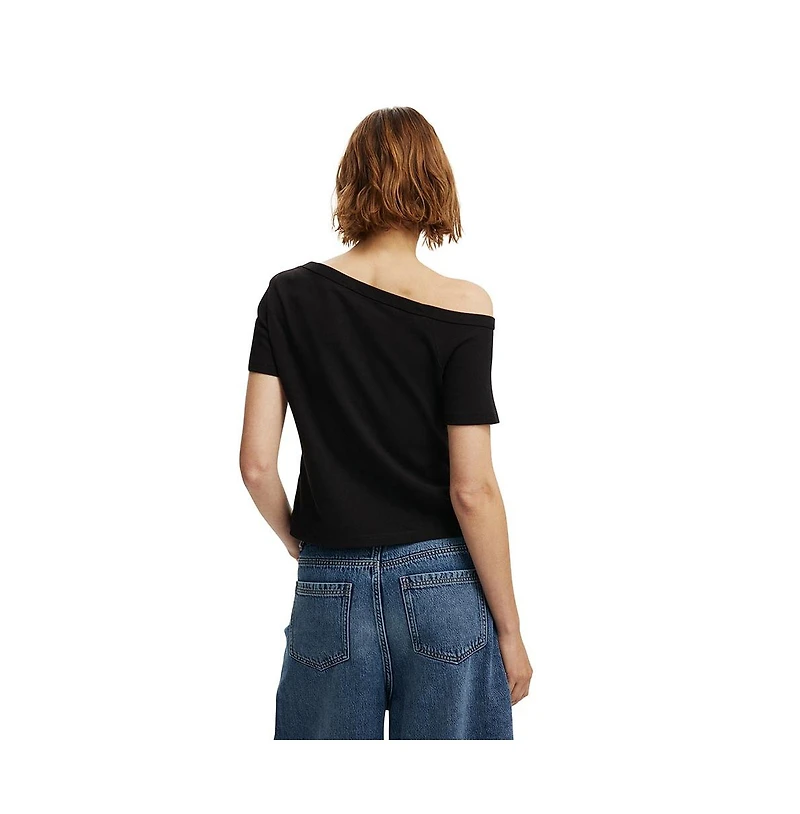 Cotton On Women's Arlie Asymmetric Short Sleeve