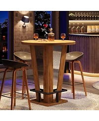 Tribesigns Round Bar Table, 39.4" H, for Small Spaces