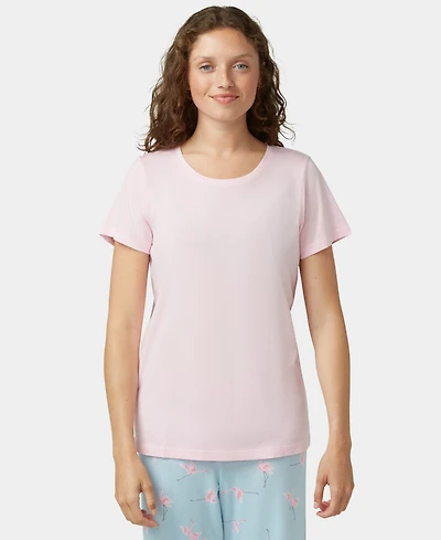 Hue Women's Solid Short-Sleeve Scoop-Neck Pajama T-Shirt