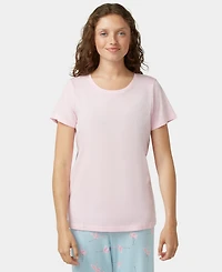 Hue Women's Solid Short-Sleeve Scoop-Neck Pajama T-Shirt