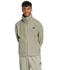 adidas Men's City Tech High-Pile Fleece Full-Zip Sportswear Track Jacket