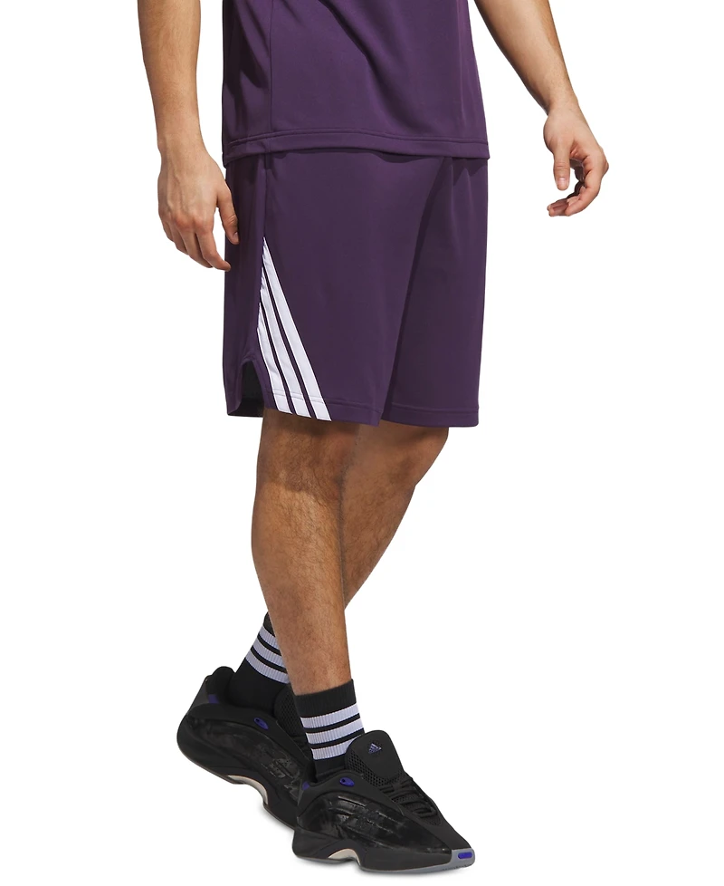 adidas Men's Three-Stripes Legends Basketball Shorts 9"