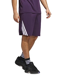 adidas Men's Three-Stripes Legends Basketball Shorts 9"