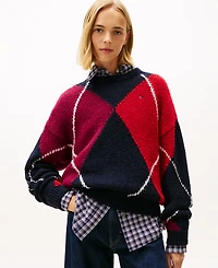 Tommy Jeans Women's Argyle Crewneck Sweater