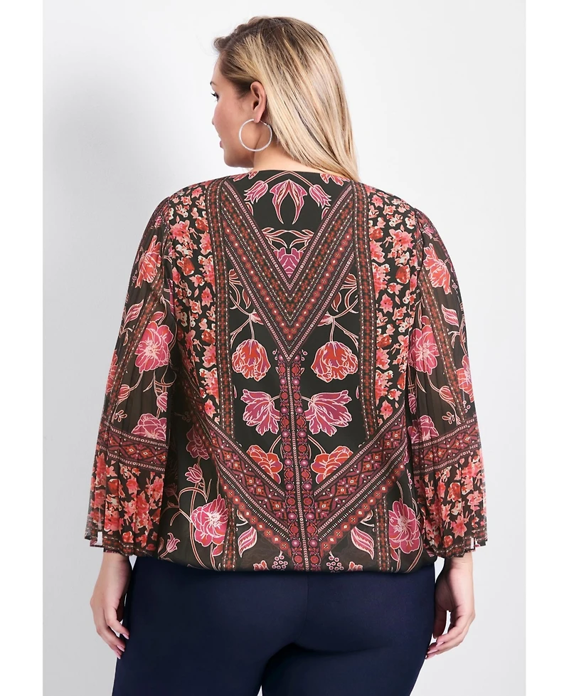 Avenue Women's Harmony Pleat Sleeve Top