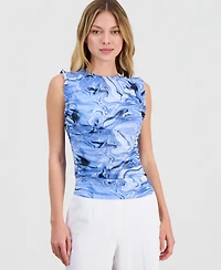 Bar Iii Women's Marble Mesh Sleeveless Tank, Macy's Exclusive