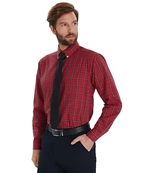 Club Room Men's Stewart Tartan Regular-Fit Dress Shirt, Macy's Exclusive