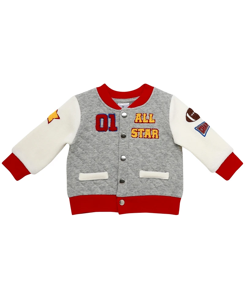 Baby Starters Boys Varsity Jacket, Pants and Socks, 3-Piece Set