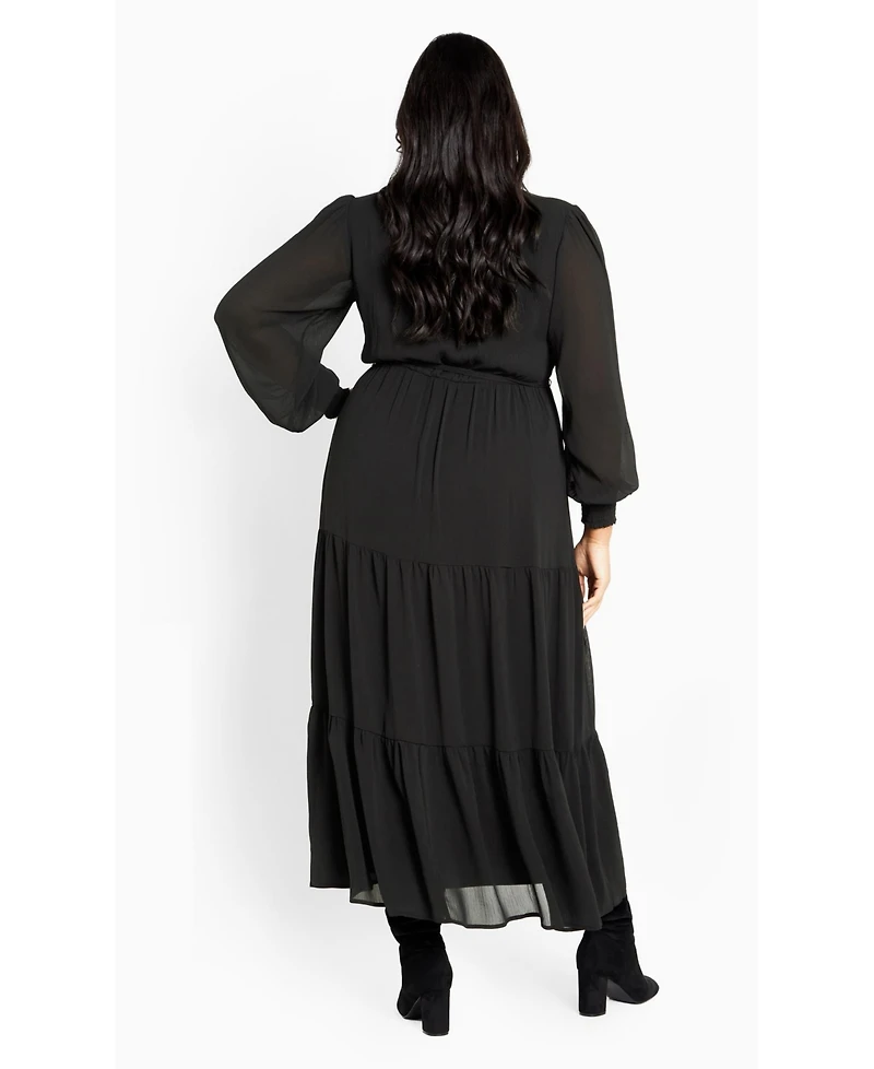 Avenue Women's Jasmine Tiered Maxi Dress