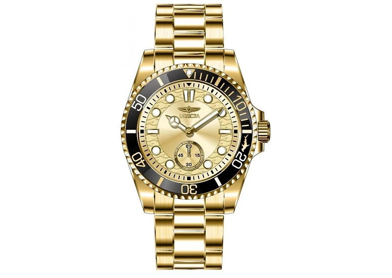 Invicta Men's 49428 Pro Diver Quartz VD78 Gold Dial Watch