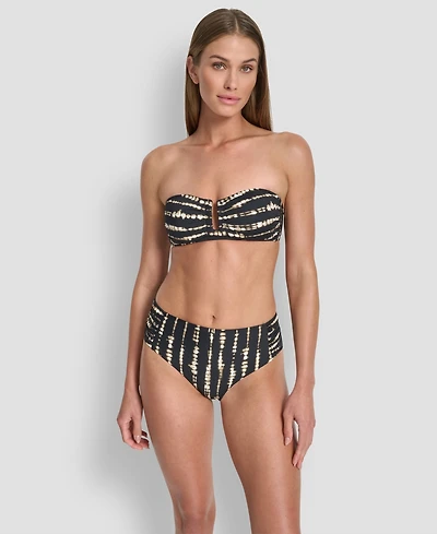 Dkny Women's Shirred U-Wire Bandeau Bikini Top