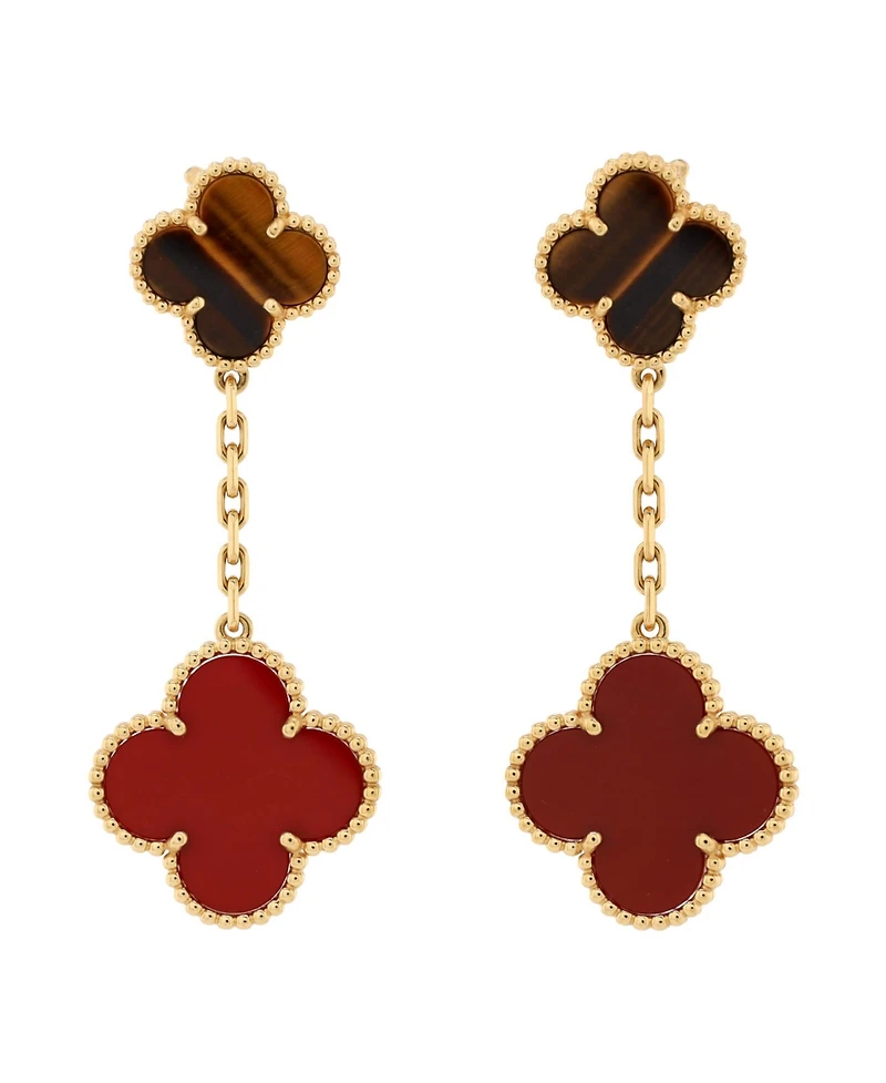 Pre-Owned Van Cleef & Arpels Magic Alhambra 2 Motifs Drop Earrings