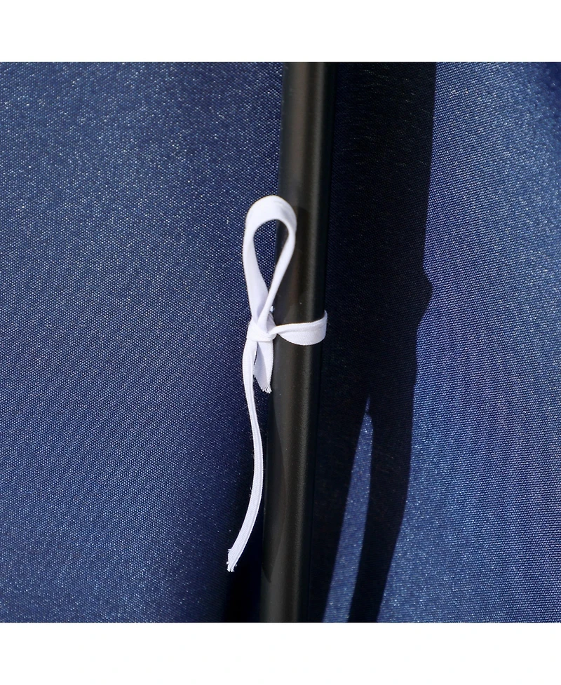 Outsunny 3-Seat Outdoor Patio Swing Chair w/ Tilt Canopy Cushion Dark