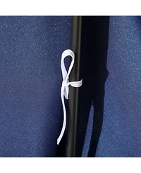 Outsunny 3-Seat Outdoor Patio Swing Chair w/ Tilt Canopy Cushion Dark