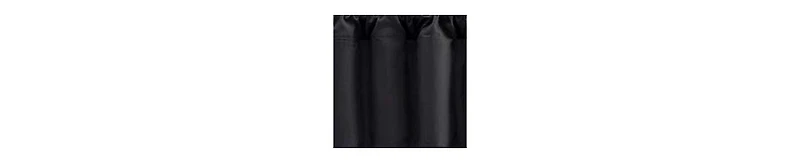 Ellis Curtain Ellis Stacey Solid Color Window 3" Rod Pocket High Quality Fabric Lined Filler Valance 42"x13" Black