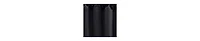 Ellis Curtain Ellis Stacey Solid Color Window 3" Rod Pocket High Quality Fabric Lined Filler Valance 42"x13" Black