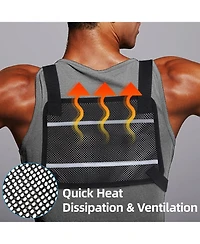 Batfox Running Vest Chest Pack with Hydration Bottle & Reflective Gear, Sport Chest Bag for Men & Women (Slate)
