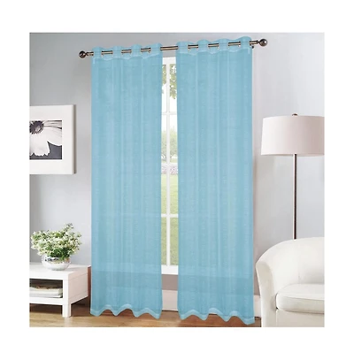 Olivia Gray Erica Doily Stripe Grommet Panel Pair