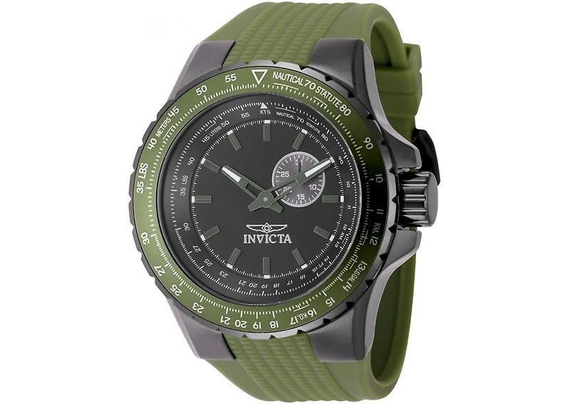 Invicta Men's 49729 Aviator Quartz VD72 Black Dial Watch