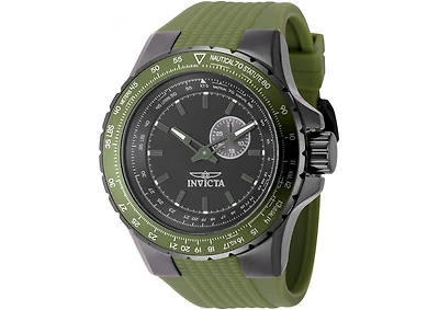 Invicta Men's 49729 Aviator Quartz VD72 Black Dial Watch