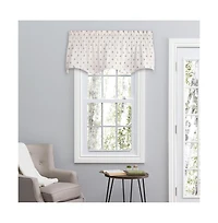 Ellis Curtain Voyage Lined Scallop 3" Rod Pocket Valances for Windows 50" x 17" Navy