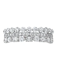 Macy's Multi Row Band Ring (1-1/4 ct. t.w.) in 14k White Gold