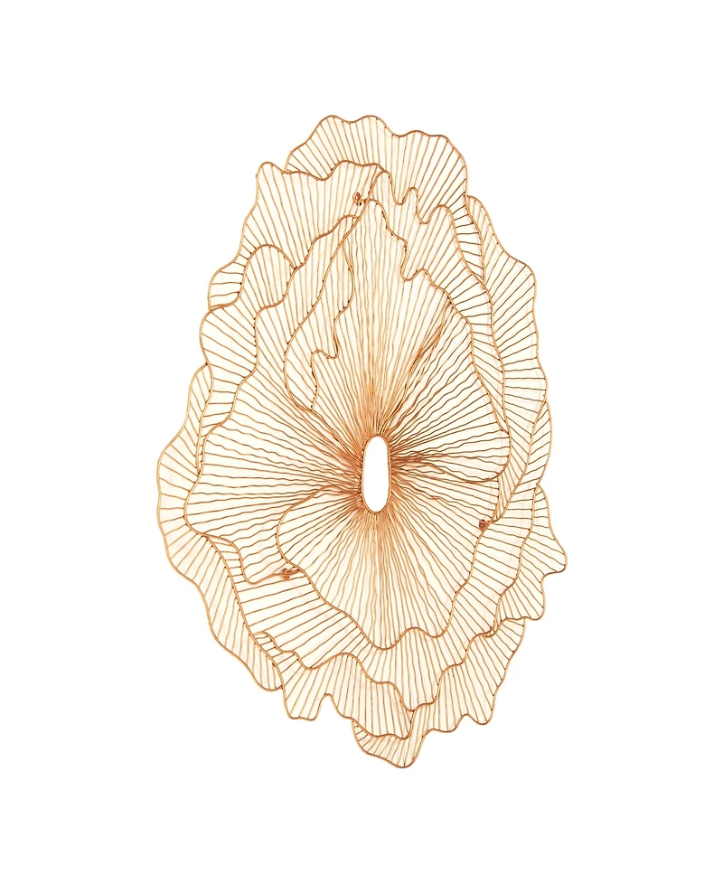 Phillips Collection Poppy Flower Large Copper Metal Wall Art