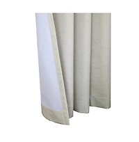 Thermaplus Ventura Blackout Window Treatment Tab Top Curtain Panel for Bedroom Livingroom 52" x 95" Natural