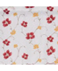 Ellis Curtain Zoe High Quality Room Darkening Solid Color Floral Print fabric Window Valance - 48 x15"