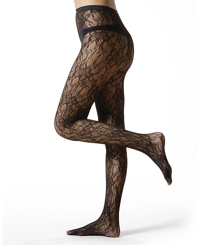 MeMoi Women's "Blooming Floral" Fashion Net Tights