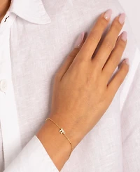 by Adina Eden Mini Pave Gold Plated Chain Charm Bracelet